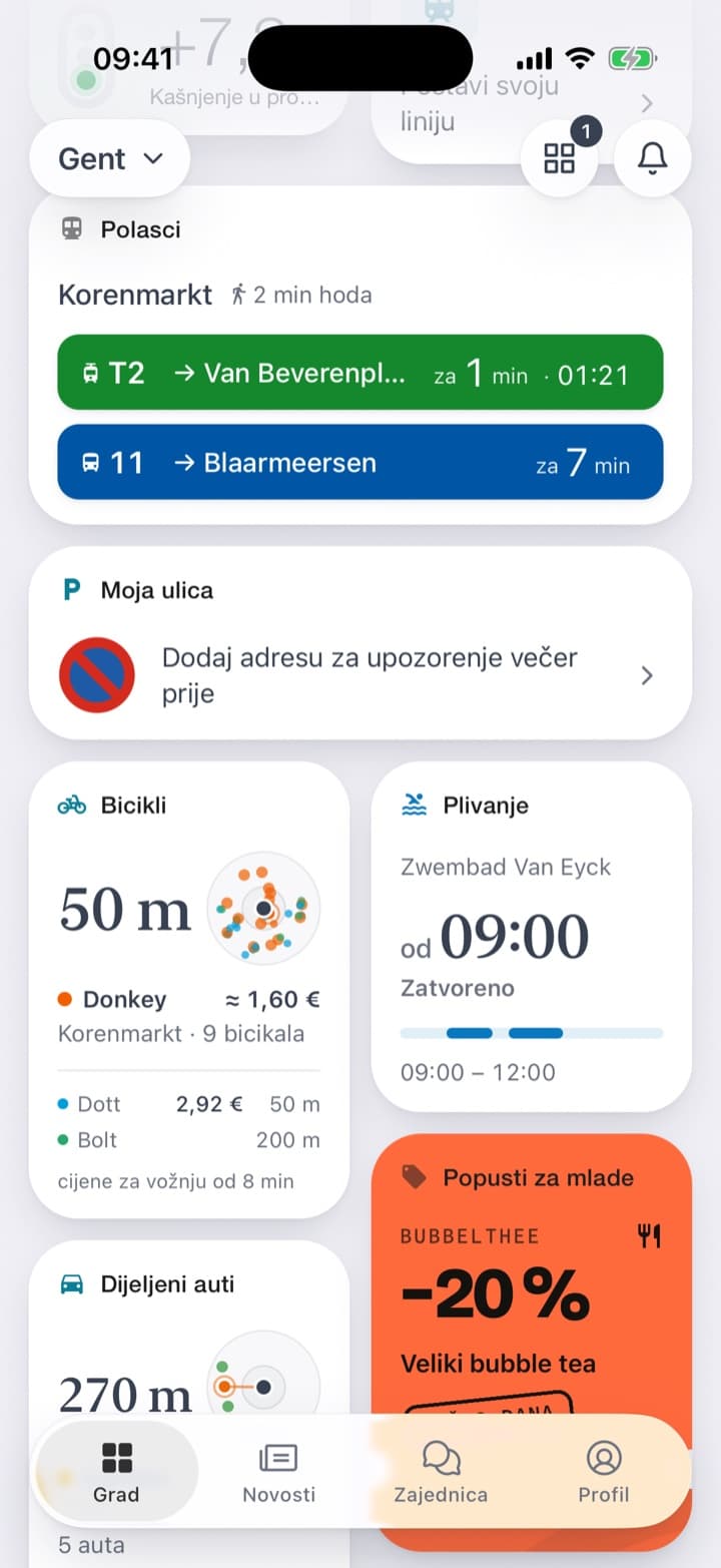 Adresa se upiše jednom. Pločica zatim sama pokazuje što vrijedi u blizini.