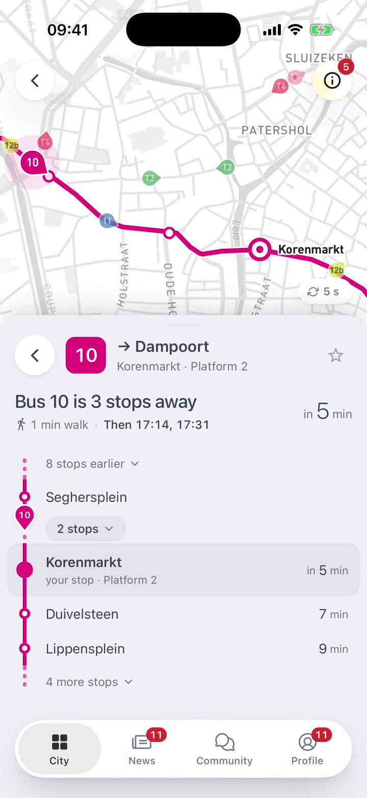 When is my bus really coming?